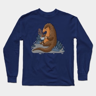 Coffee Pangolin Long Sleeve T-Shirt